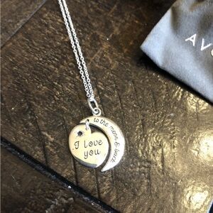 Sterling Silver “I love you to the moon & back” Pendant Necklace